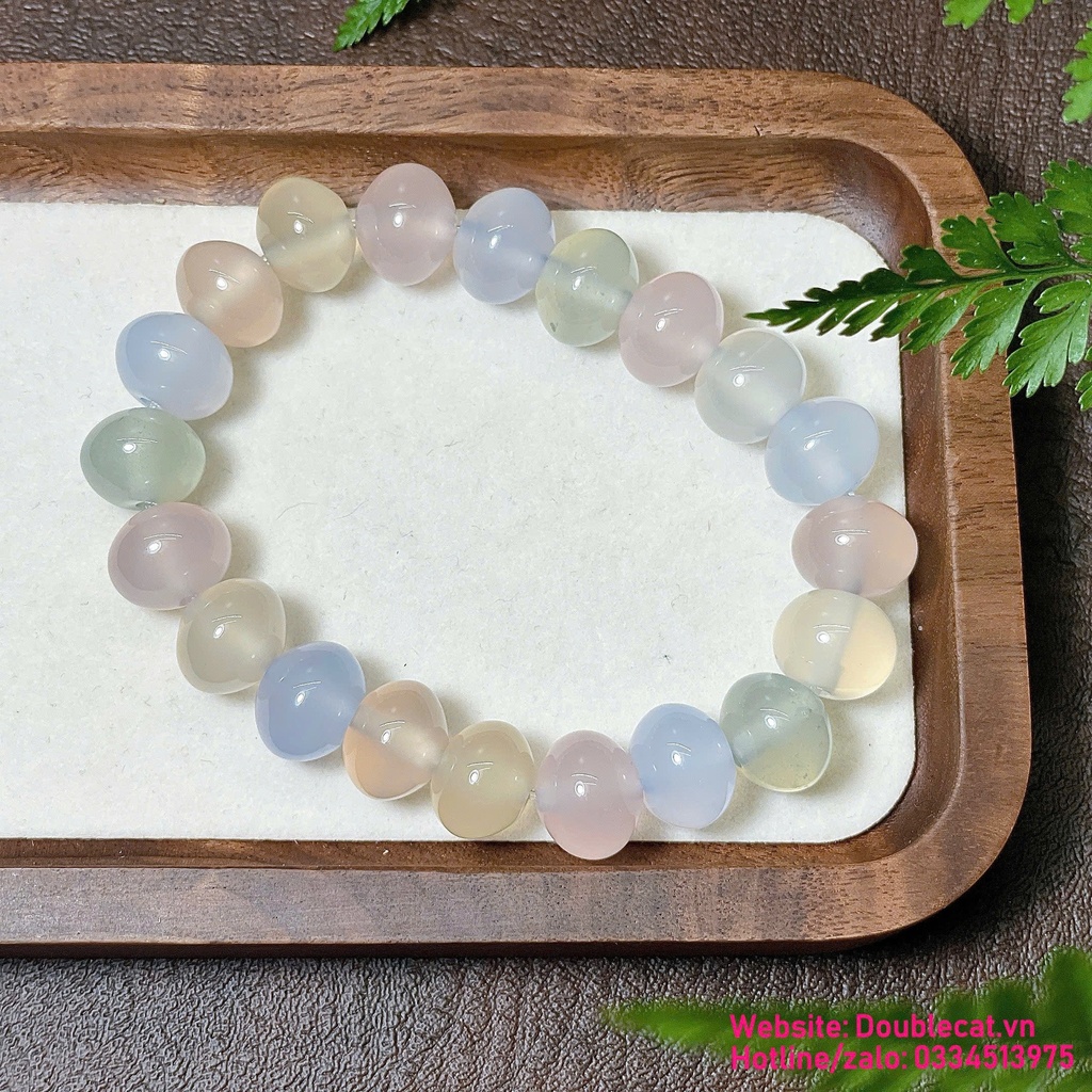 Vòng mã não màu kẹo ngọt (pastel) tự nhiên