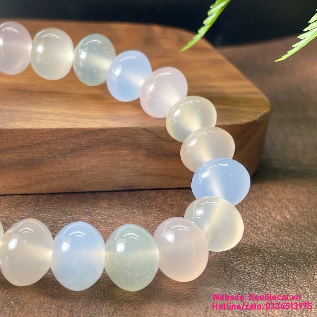 Vòng mã não màu kẹo ngọt (pastel) tự nhiên