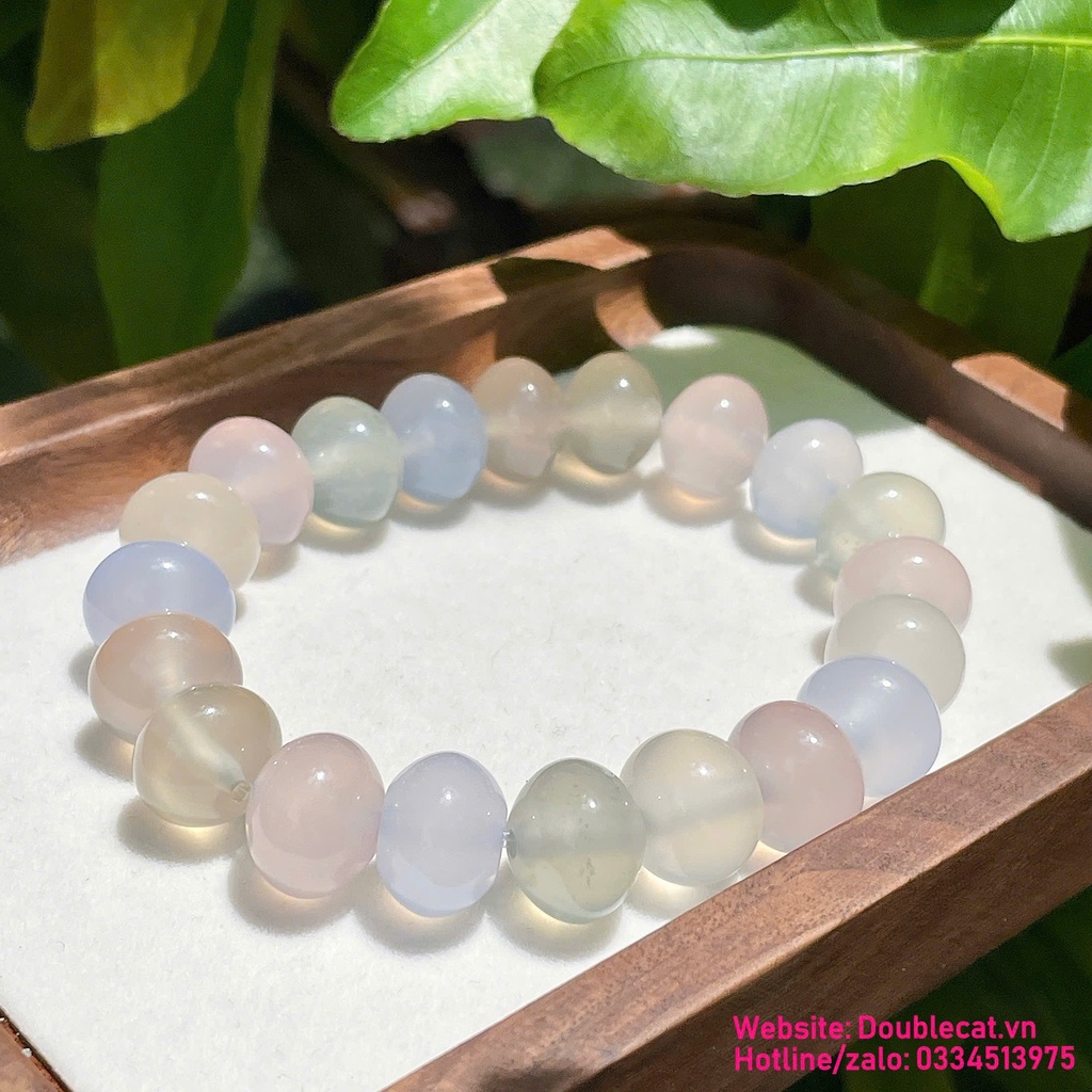 Vòng mã não màu kẹo ngọt (pastel) tự nhiên