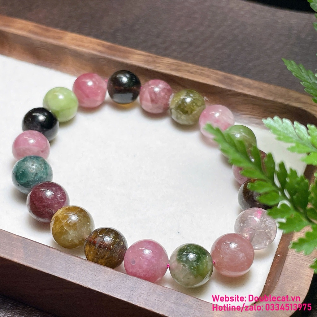 Vòng đá Tourmaline đa sắc