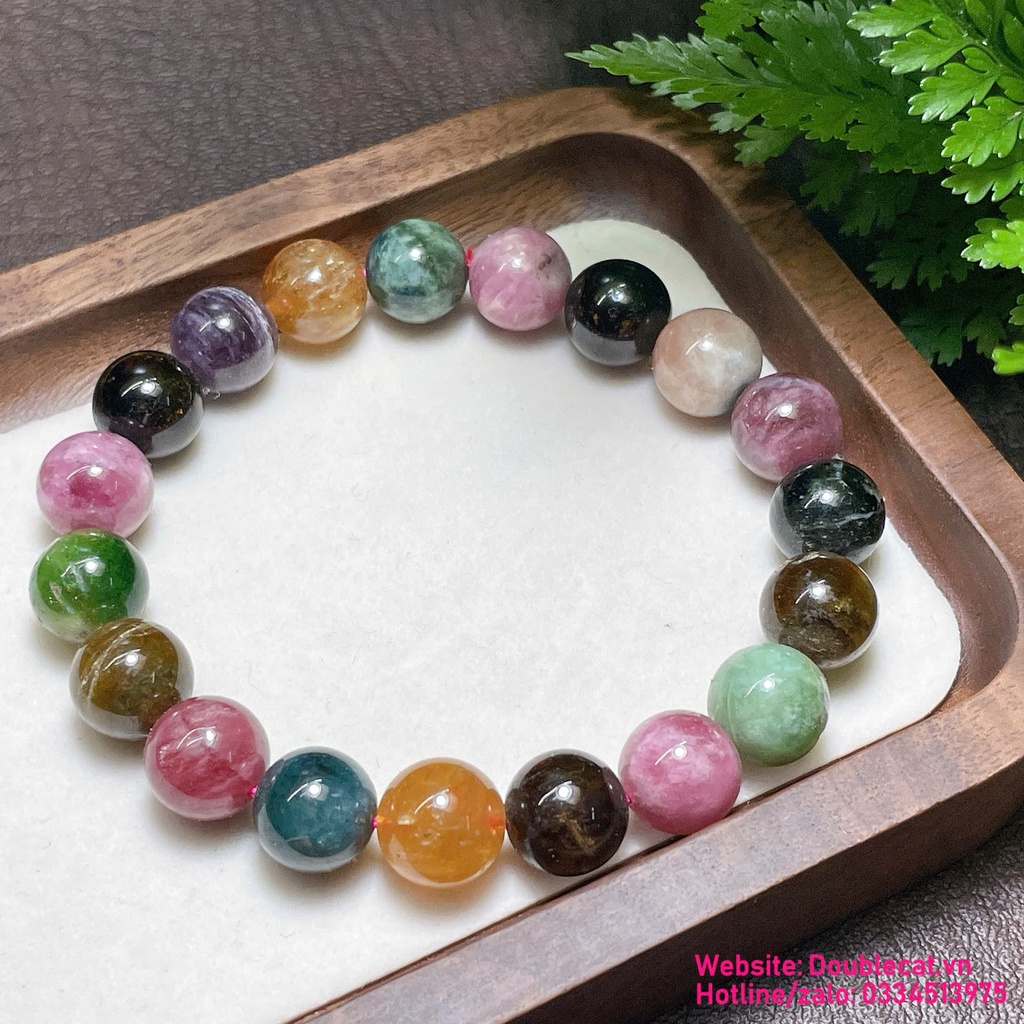 Vòng đá Tourmaline đa sắc tự nhiên
