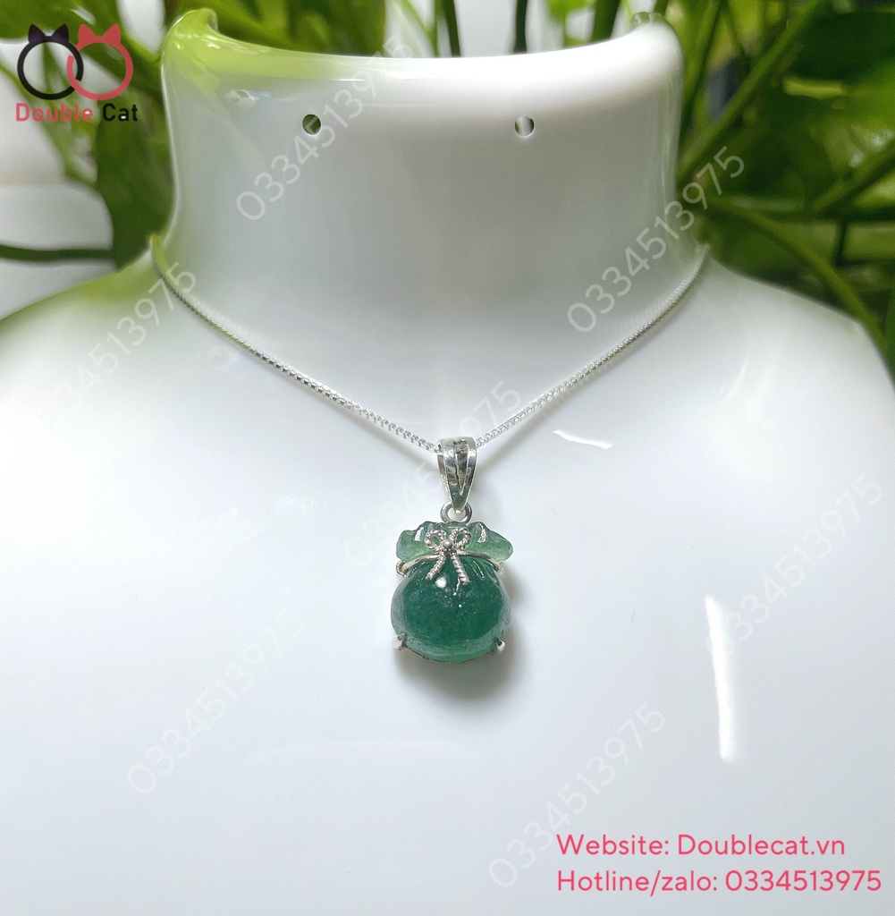 Mặt Dây Chuyền Túi Tiền Thạch Anh Dâu