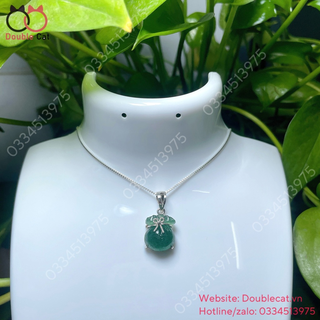 Mặt Dây Chuyền Túi Tiền Thạch Anh Dâu