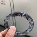Vòng Bản Đũa Thạch Anh Tóc Đen, Ni 56,4mm, Bản 10,2mm