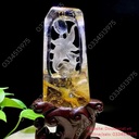 Tượng Hồ Ly Thạch Anh Chạm Khắc Tinh Xảo KT 14 x6,6 cm
