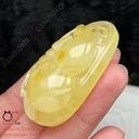 Mặt dây chạm hồ lô hổ phách, KT 50,6x31,6mm