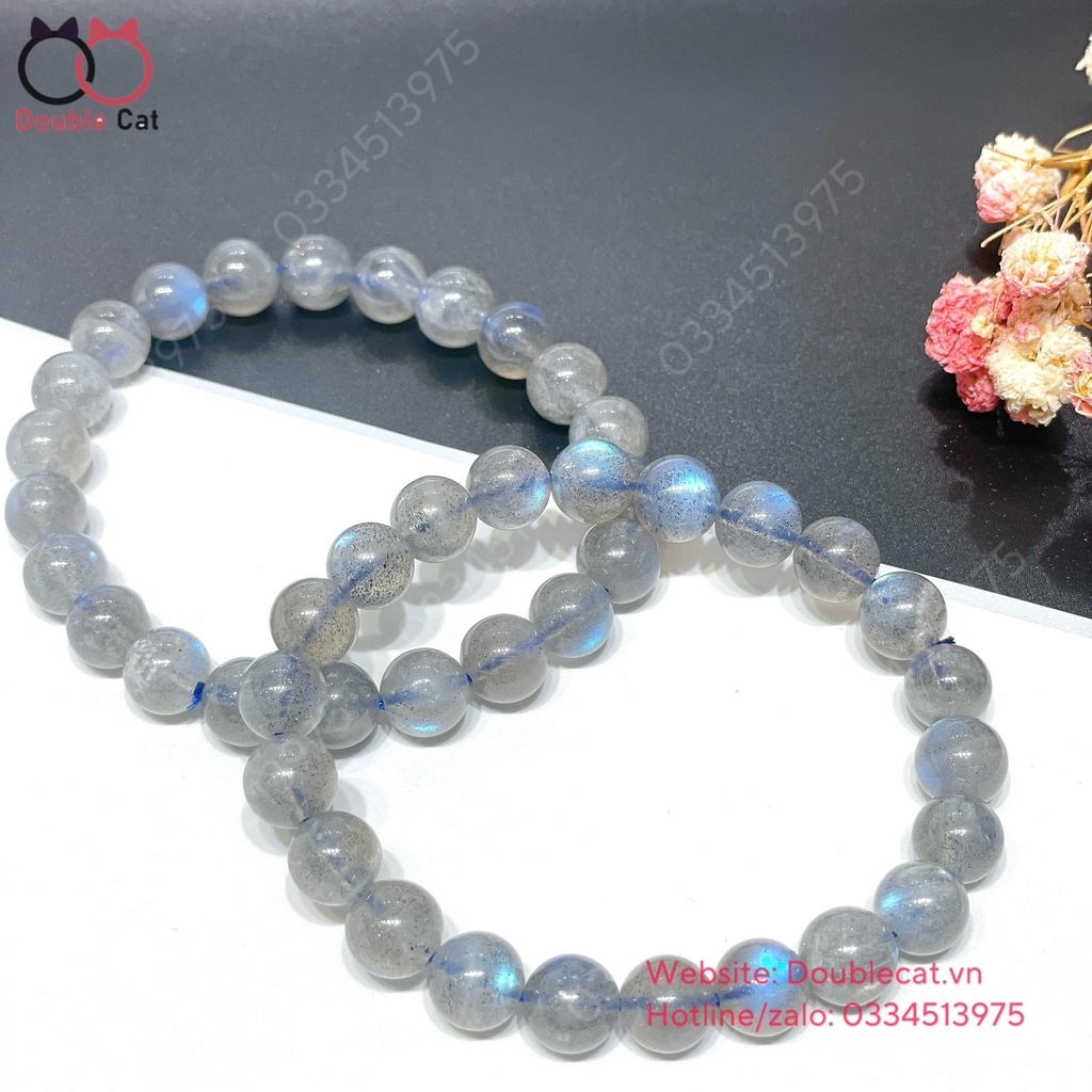 Vòng chuỗi hắc nguyệt quang (xà cừ) ánh đẹp