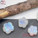 Mặt dây, charm hoa mai đá mặt trăng ( moonstone)