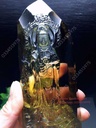 Tượng Phật Quan Âm thạch anh vàng, KT 20cm