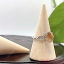 Nhẫn bạc oval thạch anh tóc nâu, hột chủ tóc siêu đẹp