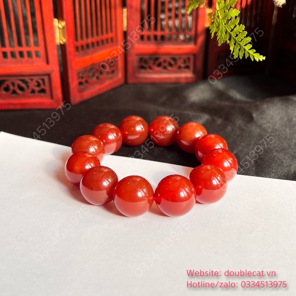 Vòng chalcedony (mã não đỏ) size