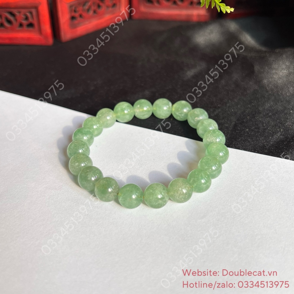 Vòng thạch anh dâu tây xanh