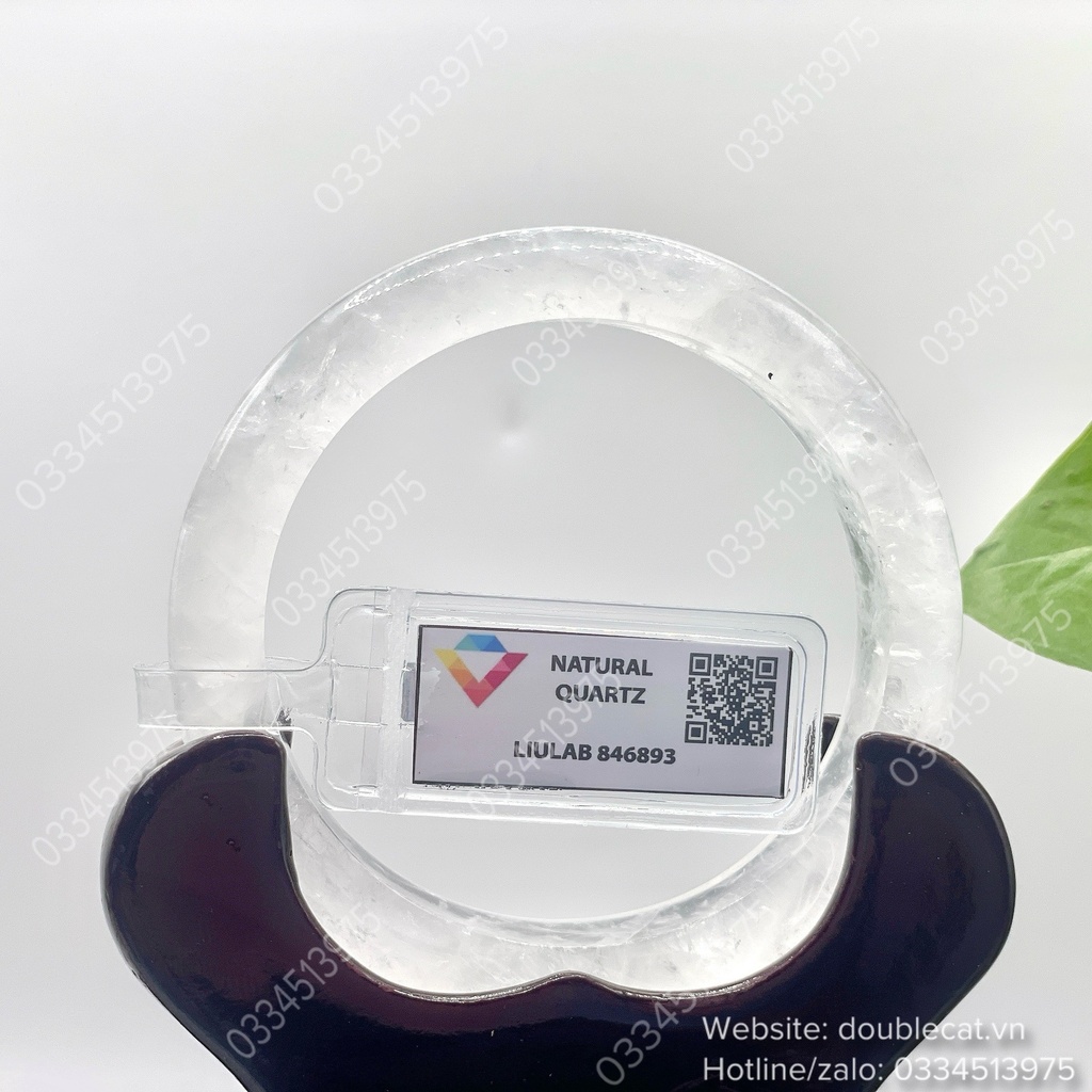 Vòng thạch anh trắng bản hẹ