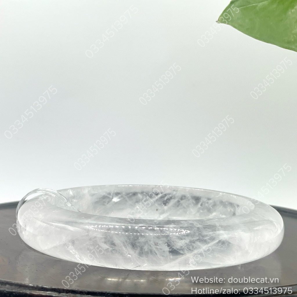 Vòng thạch anh trắng bản hẹ