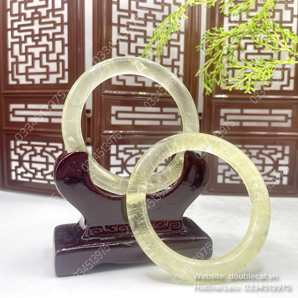 Vòng bản đũa thạch anh vàng chất trong đẹp