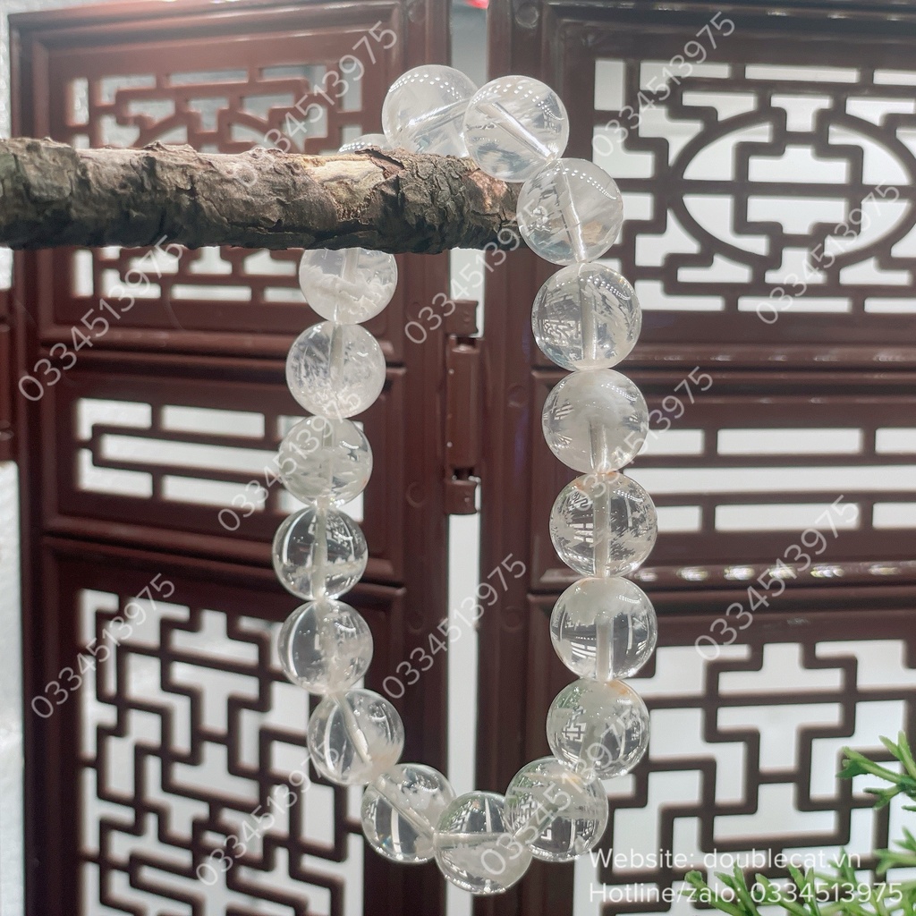 Vòng thạch anh ưu linh tuyết trắng