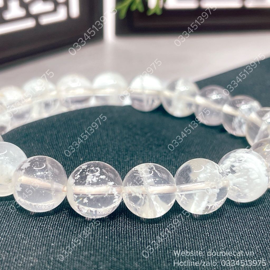 Vòng thạch anh ưu linh tuyết trắng