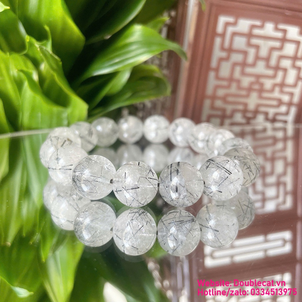 Vòng thạch anh tóc đen chất ít tóc