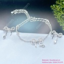 Set trang sức nơ bạc xinh xắn