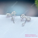 Set trang sức nơ bạc xinh xắn