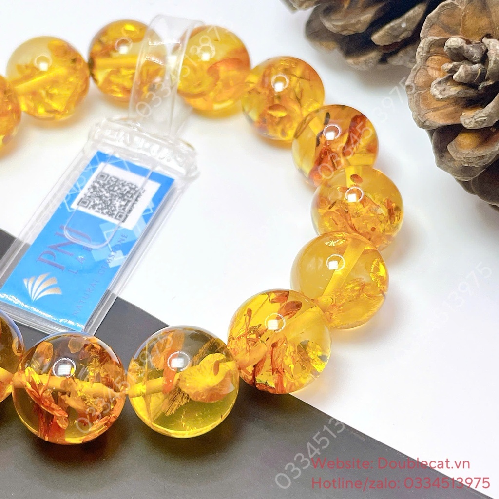 Vòng hổ phách thiên nhiên