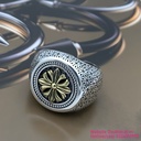 Nhẫn nam phong cách chrom hearts, bạc 925