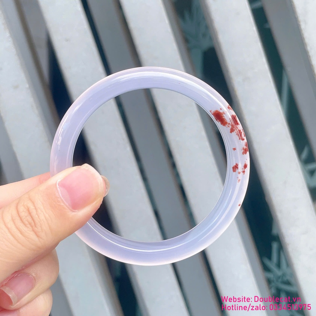 Vòng tử la chusa Chalcedony thiên nhiên