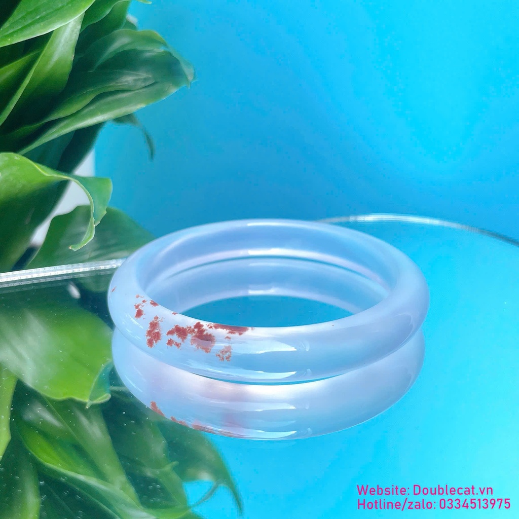 Vòng tử la chusa Chalcedony thiên nhiên