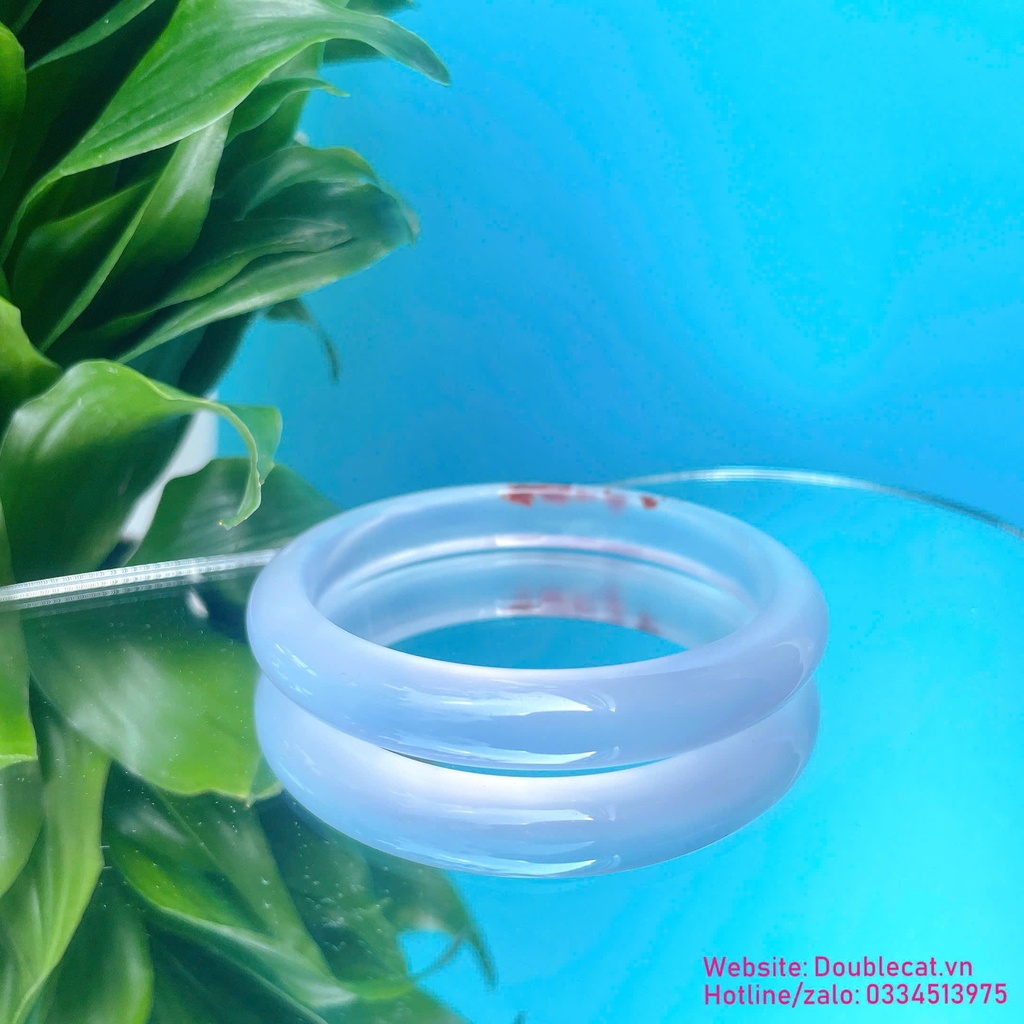 Vòng tử la chusa Chalcedony thiên nhiên
