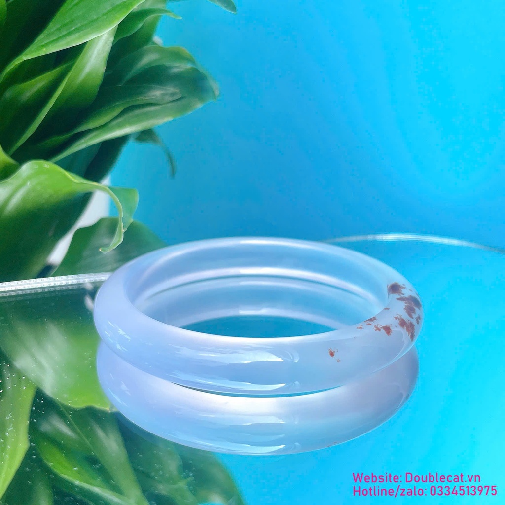Vòng tử la chusa Chalcedony thiên nhiên