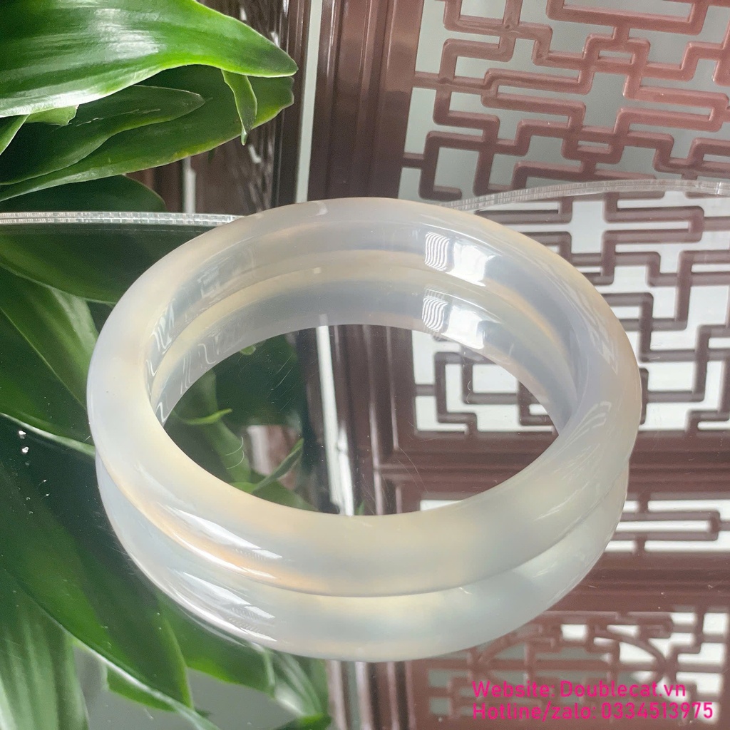 Vòng bản mã não khói thiên nhiên
