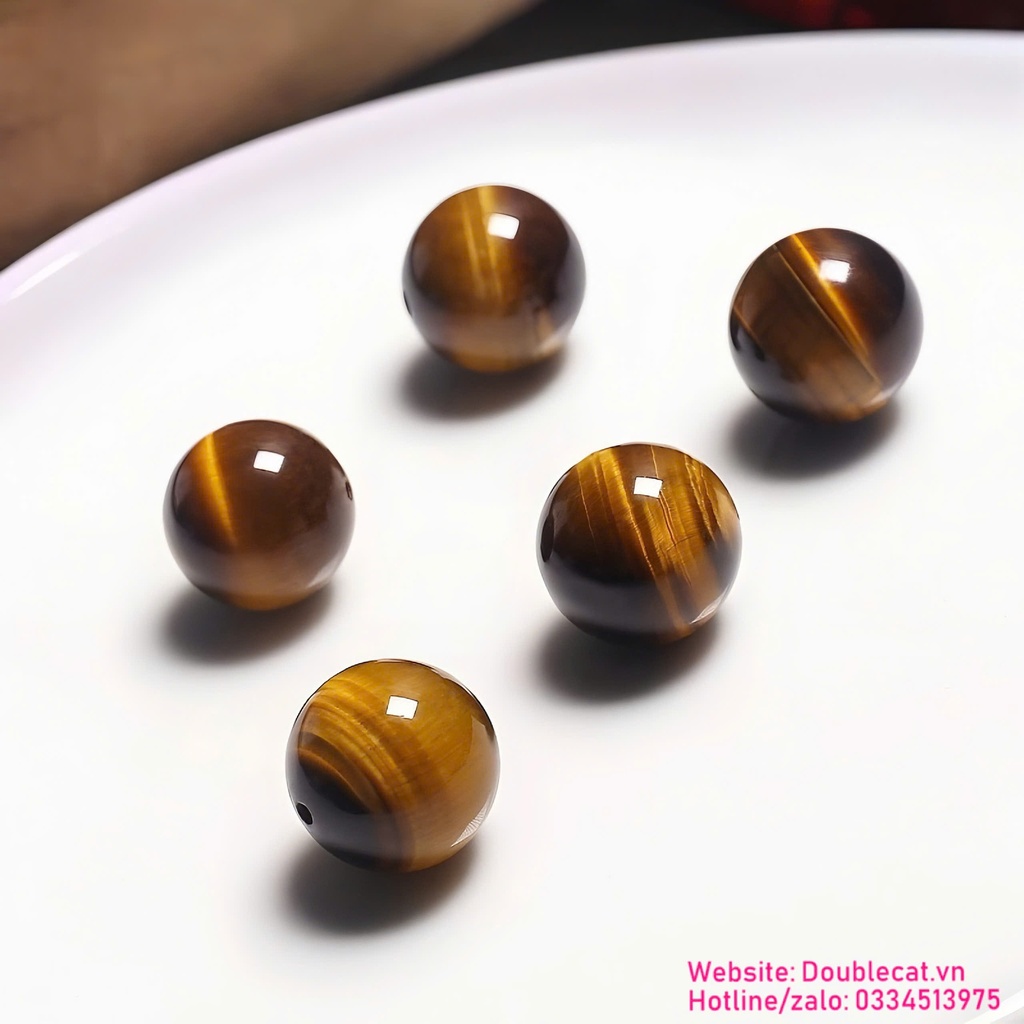Vòng chuỗi đá mắt hổ vàng nâu