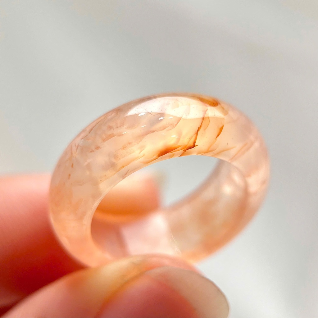 Nhẫn mã não vảy rồng (vân long) thiên nhiên