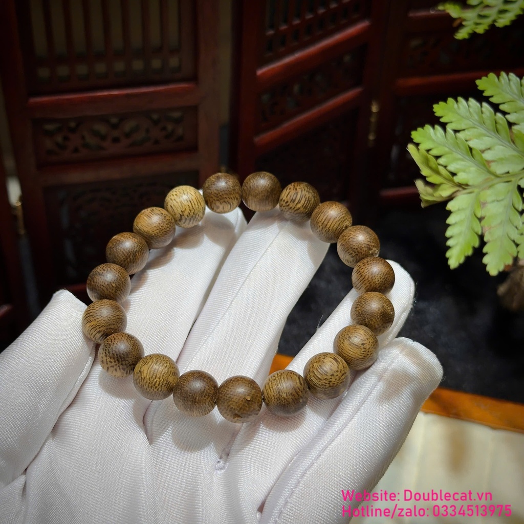 Vòng Trầm Kiến Việt Nam (Khánh Hoà) tự nhiên, hạt 10ly