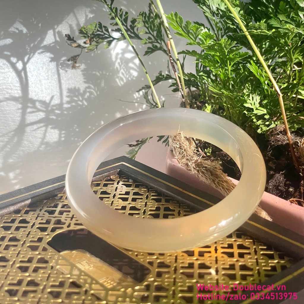 Vòng bản mã não mật pha khói tự nhiên