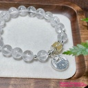 Vòng thạch anh trắng mix charm bạc 925