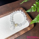 Vòng thạch anh trắng mix charm bạc 925