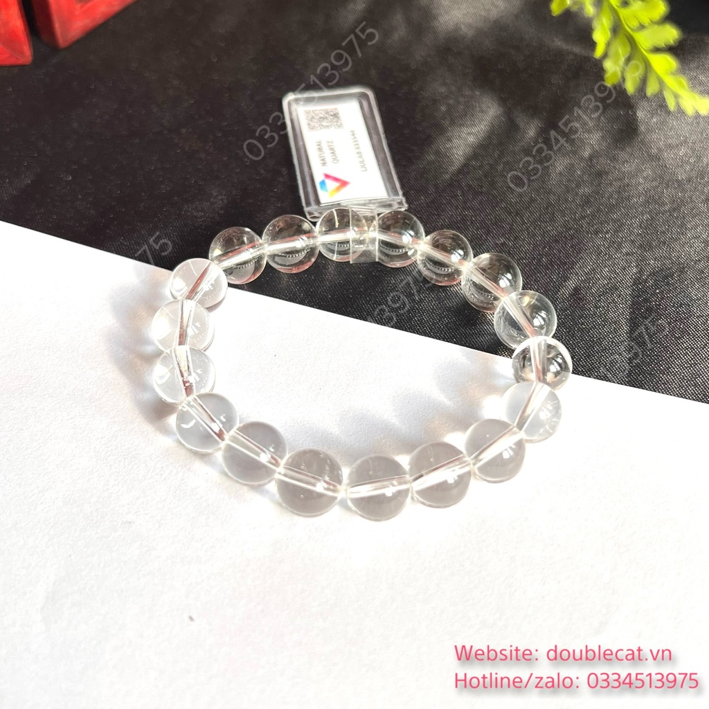 Vòng thạch anh trắng chất Vip trong suốt 