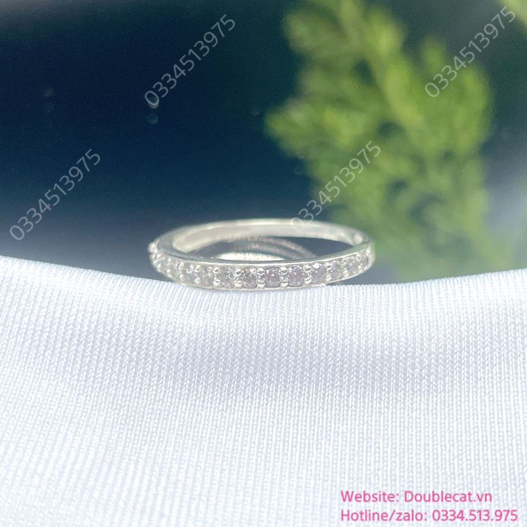 Nhẫn bạc nữ 1 đường tấm đơn giản