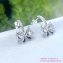 Bông tai bạc kiểu nơ xinh xắn