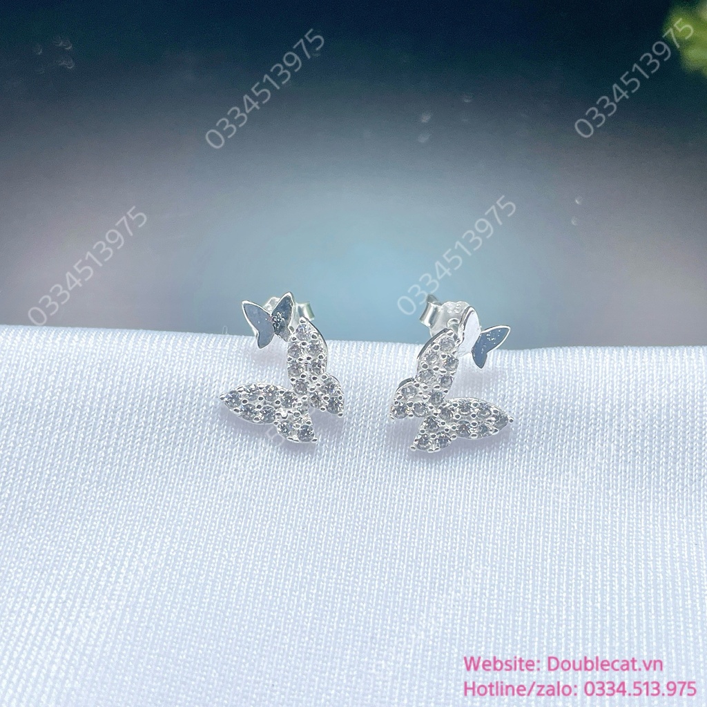 Bông tai bạc hồ điệp 