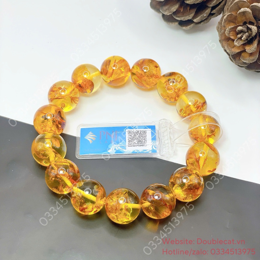 Vòng hổ phách thiên nhiên
