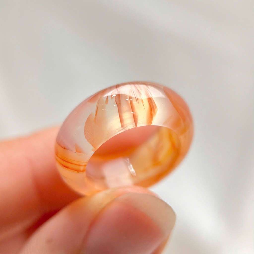 Nhẫn mã não vảy rồng (vân long) thiên nhiên