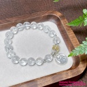 Vòng thạch anh trắng mix charm bạc 925