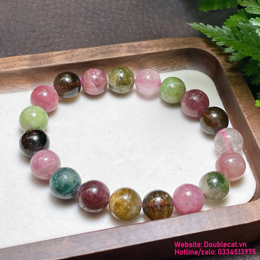 Vòng đá Tourmaline đa sắc