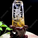 Tượng hồ ly thạch anh chạm khắc tinh xảo KT 14 x6,6 cm