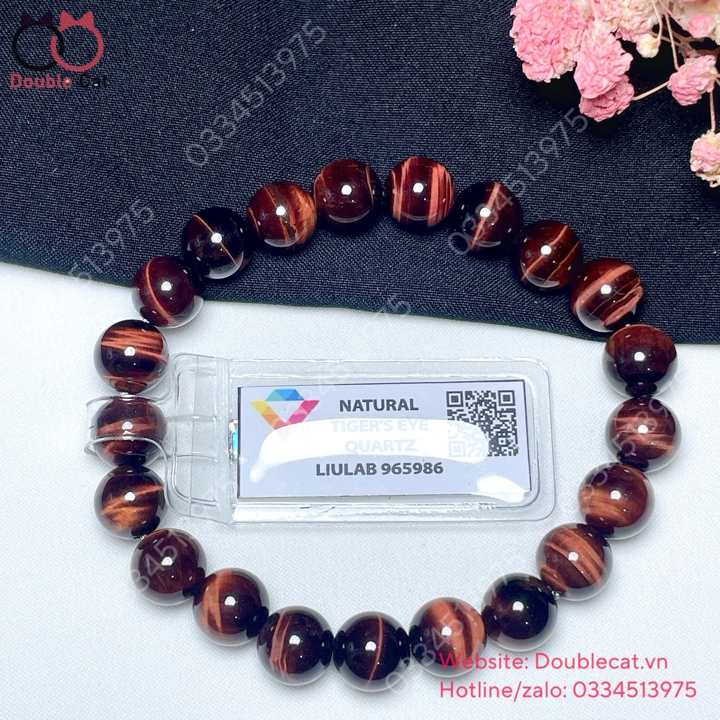 Vòng đá mắt hổ nâu đỏ