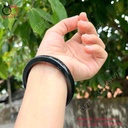 Vòng ngọc bích đen bản vuông