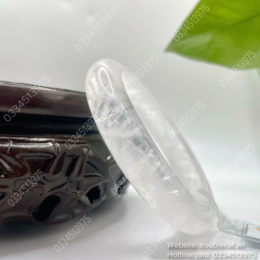 Vòng thạch anh trắng bản hẹ