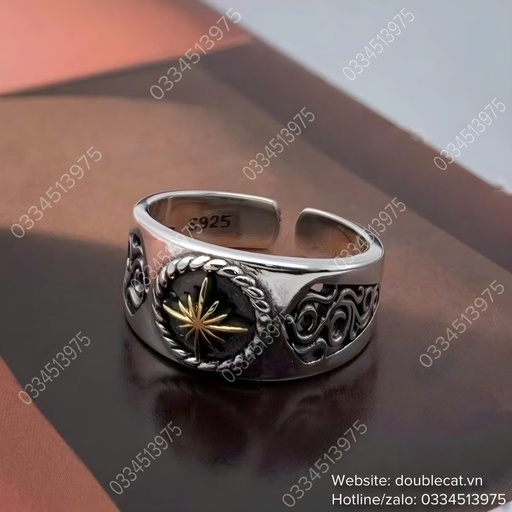 Nhẫn bạc nam phong cách cổ điển